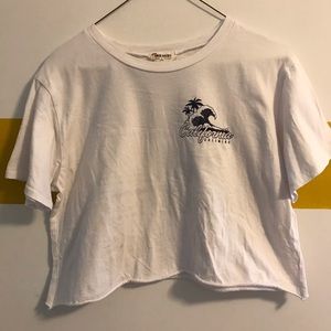 Oversized Cropped Vintage Tee California Dreaming